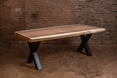 Ars longa - X poten eettafel zonder lasnaden - gepoedercoat - hoogte 70cm