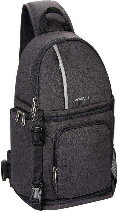 Andoer DSLR Camerarugzak, digitale cameratas, kleine spiegelreflex, fotorugzak, waterdicht, cameratas, licht, multifunctioneel, ademend, 33 x 26,5 x 12,5 cm, lila