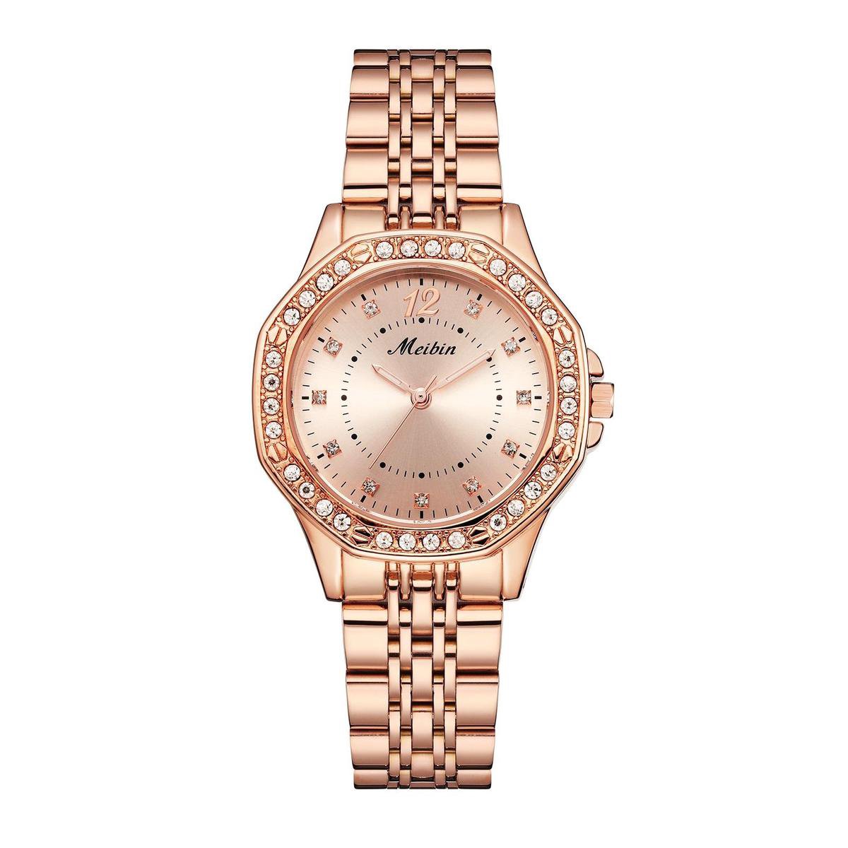 Longbo - Meibin - Dames Horloge - Rosé/Rosé - 34mm (Productvideo)