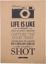 Vintage Camera Quote Inspirationale Poster 51x35cm.