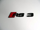 AUDI RS3 logo zwart | Audi logo | RS 3| Geschikt voor Audi A3 - S3 - RS3 | Auto accessoires