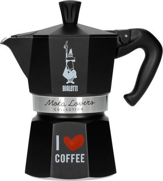 Bialetti Moka Express Love Coffee - Percolator - - 3 kops - 130ml | bol.com