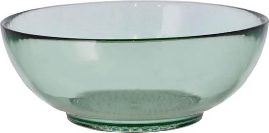 Bitz Kusintha glazen slakom - groen - D 20 cm - H 7.5 cm | bol.com