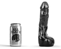 All Black Zwarte realistische dildo 22 cm