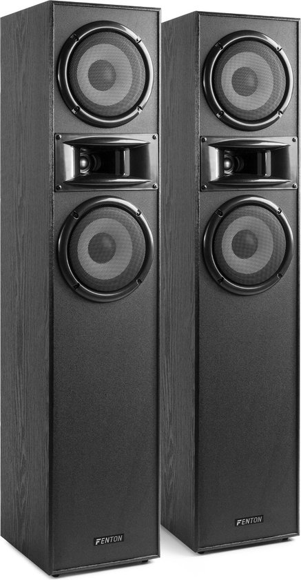 Speakerset - Fenton SHF700B hifi speakers 400W zuil luidsprekers met 2x 6,5  inch... | bol.com