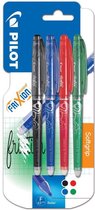 Pilot Frixion - Rollerball pen 0.5mm - Zwart, Blauw, Rood, Groen - blister 4 stuks