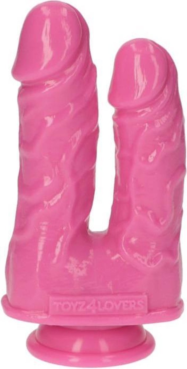 Goedkoopste Dubbele Dildo - Caino e Abele - 15,5 cm - Made in Italy - Biobased - Ftalaten vrij - Roze