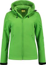 L&S Jas Capuchon Softshell Dames - Vrouwen - Lime - S