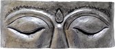 Houten decoratie paneel – Boeddha ogen zilver 60 cm | Inspiring Minds