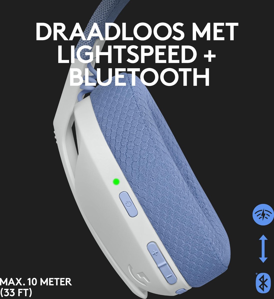 Logitech G435 LIGHTSPEED - Draadloze Gaming Headset - Bluetooth - Wit |  bol.com