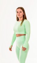 DM Training - Vital sportoutfit / sportkleding set voor dames / fitnessoutfit legging + sport top (mint green)