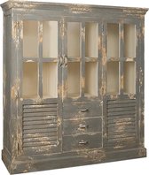 Kast | | grijs | 145 x 45 x 162(h) cm