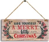 Kerst bordje - Merry Christmas bord - kerst decoratie - wandbord