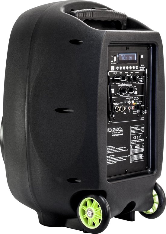 PORT12UHF-MKII - Ibiza - STAND-ALONE PORTABLE SOUND SYSTEM 12” / 700W WITH  USB-MP3, REC, VOX, BLUETOOTH & 2 UHF MICROPHONES