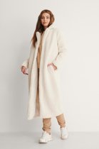 NA-KD Oversized Teddy jas Dames - Maat EU 38