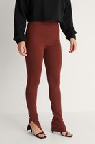 NA-KD Side Slit Jersey Dames Broek - Maat S
