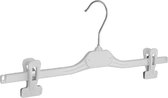 De Kledinghanger Gigant - 5 x Rok / broekhanger kunststof wit met anti-slip knijpers, 40 cm
