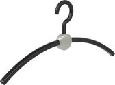 De Kledinghanger Gigant - 2 x Garderobehanger Point kunststof zwart / zilver, 45 cm