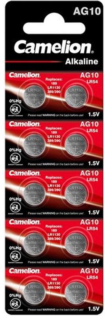 Camelion Alkaline 0% Mecury AG10 15V blister 10