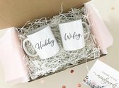 Mokken set Hubby Wifey - gepersonaliseerd cadeau - Huwelijks cadeau
