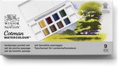 Winsor & Newton Cotman Watercolour 8 Halve Pans Landscape Pocket Set