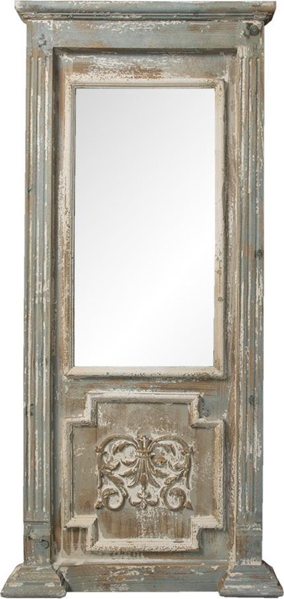 Clayre & Eef Spiegel 55x118 cm Blauw Grijs Hout