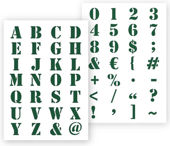 QBIX Lettersjabloon - Formaat - Letterhoogte 4 cm bol.com
