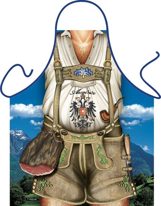Benza Apron Tyrolean Man - Tablier de cuisine sexy / mignon / drôle / tyrolien