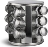 Edënbërg Classic Line - Pots à épices avec support inox - 12 bocaux + support