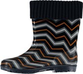 Xq Footwear Regenlaarzen Dames Rubber Zwart/wit Maat 41