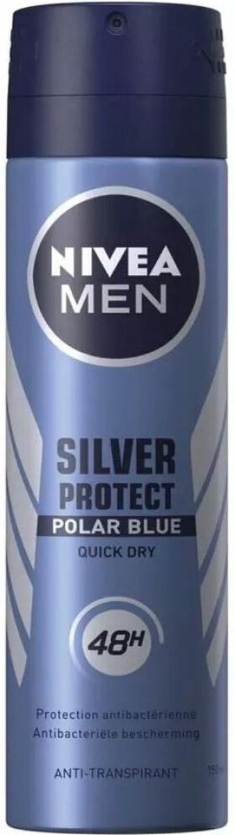 Goedkoopste Nivea Men Deodorant Spray Silver Protect Polar Blue 150 ml