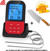 Goodlife Dual Draadloze Vleesthermometer - Kernthermometer - Timer - BBQ thermometer – Oventhermometer – Keukenthermometer