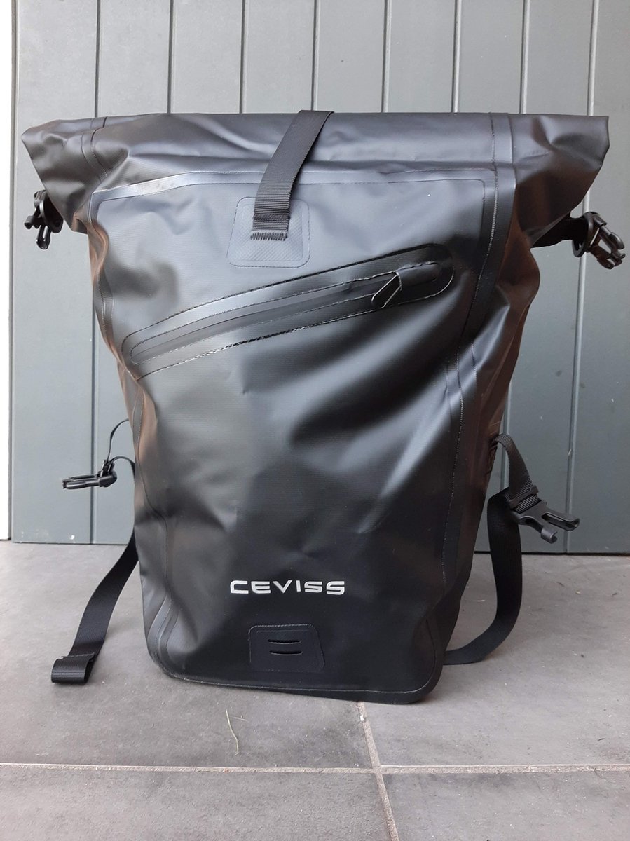 Ceviss - Waterproof enkele fietstas - 30 liter - zwart