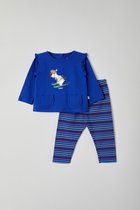 Woody pyjama baby meisjes - blauw - ijsbeer - 212-3-PLG-S/852 - maat 74