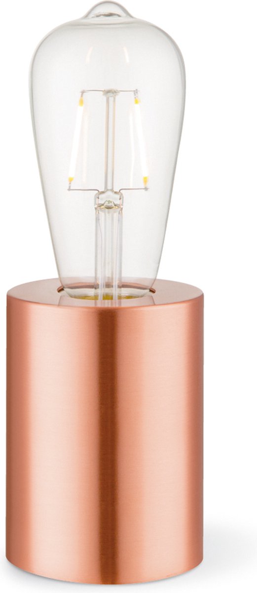 Home Sweet Home - Klassieke tafellamp Dry Rond - Koper - 7,5/7,5/10cm - bedlampje - geschikt voor E27 LED lichtbron - gemaakt van Metaal