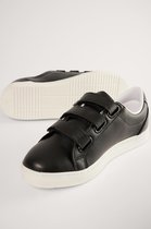 NA-KD Velcro Basic Vrouwen Sneakers - Black - Maat 36