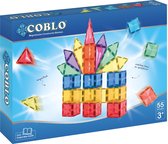 Coblo Basis - 55 stuks - Magnetisch speelgoed - Inclusief opbergtas & inspiratieboekje - Montessori speelgoed