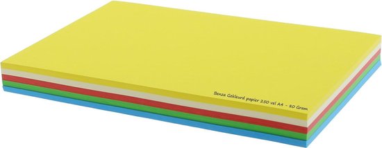 Benza - Gekleurd Printpapier Hobbykarton 80 Gram A4 - Assortiment | bol.com