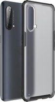 Voor OnePlus Nord CE 5G Vierhoekige schokbestendige TPU + pc-beschermhoes (zwart)