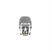 925 Sterling Silver Bead , Zilveren 3D Buddha Bedel ( Spacer ) van 12 gram Zilver , Hoogte van de Bouddha is  20mm met een Rijgoog van 6mm opening .