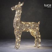 Luca Lighting Rendier Kerstverlichting met Warm Witte LED Verlichting - L37 x B12 x H55 cm - Champagne