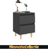 luxe Scandinavische houten nachtkastjes set van 2 grijs - nachtkastje - 2 stuks - slaapkamer - industrieel - modern - meubels - Nieuwste Collectie