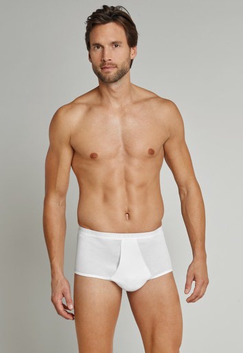 SCHIESSER Original Classics hoge slip (1-pack) - Doppelripp met gulp - wit