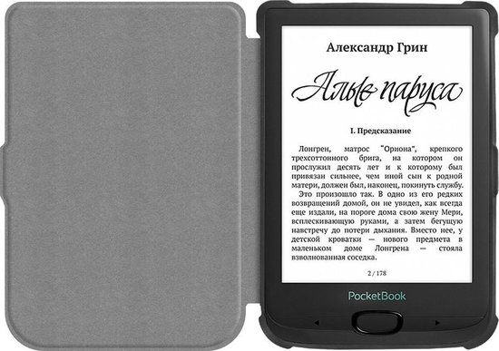 Shop4 - PocketBook Touch HD 3 Hoes - Book Cover Rood van PocketBook — afbeelding 4