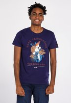 J&JOY - T-Shirt Mannen 25 Cape Tribulation Blue Parrots