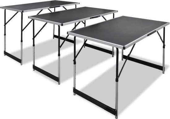 SmartImprove Premium Behangtafel - Inklapbaar - In hoogte Verstelbaar - Werktafel - 90 kg - 3 stuks - inc. GRATIS klemmen - Multifunctionele tafel - SmartImprove