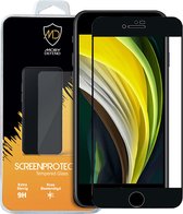 Apple iPhone SE (2020/2022) / iPhone 7 / iPhone 8 screenprotector - MobyDefend gehard glas screensaver - Zwarte randen - Screen Protector - Glasplaatje Geschikt Voor: Apple iPhone