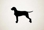 Silhouette hond - Wirehaired Vizsla - Ruwharige Vizsla - L - 75x103cm - Zwart - wanddecoratie