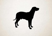 Silhouette hond - Grand Anglo-francais Blanc Et Noir - L - 75x89cm - Zwart - wanddecoratie