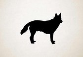Silhouette hond - Galician Cattle Dog - Galicische Cattle Hond - M - 60x80cm - Zwart - wanddecoratie